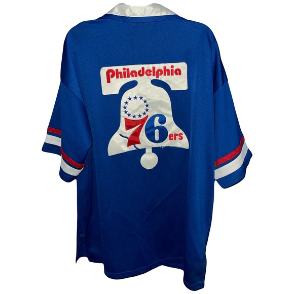 Authentic Mitchell & Ness NBA Philadelphia 76ers Player Courtside Jersey Size 54 - Picture 2 of 7